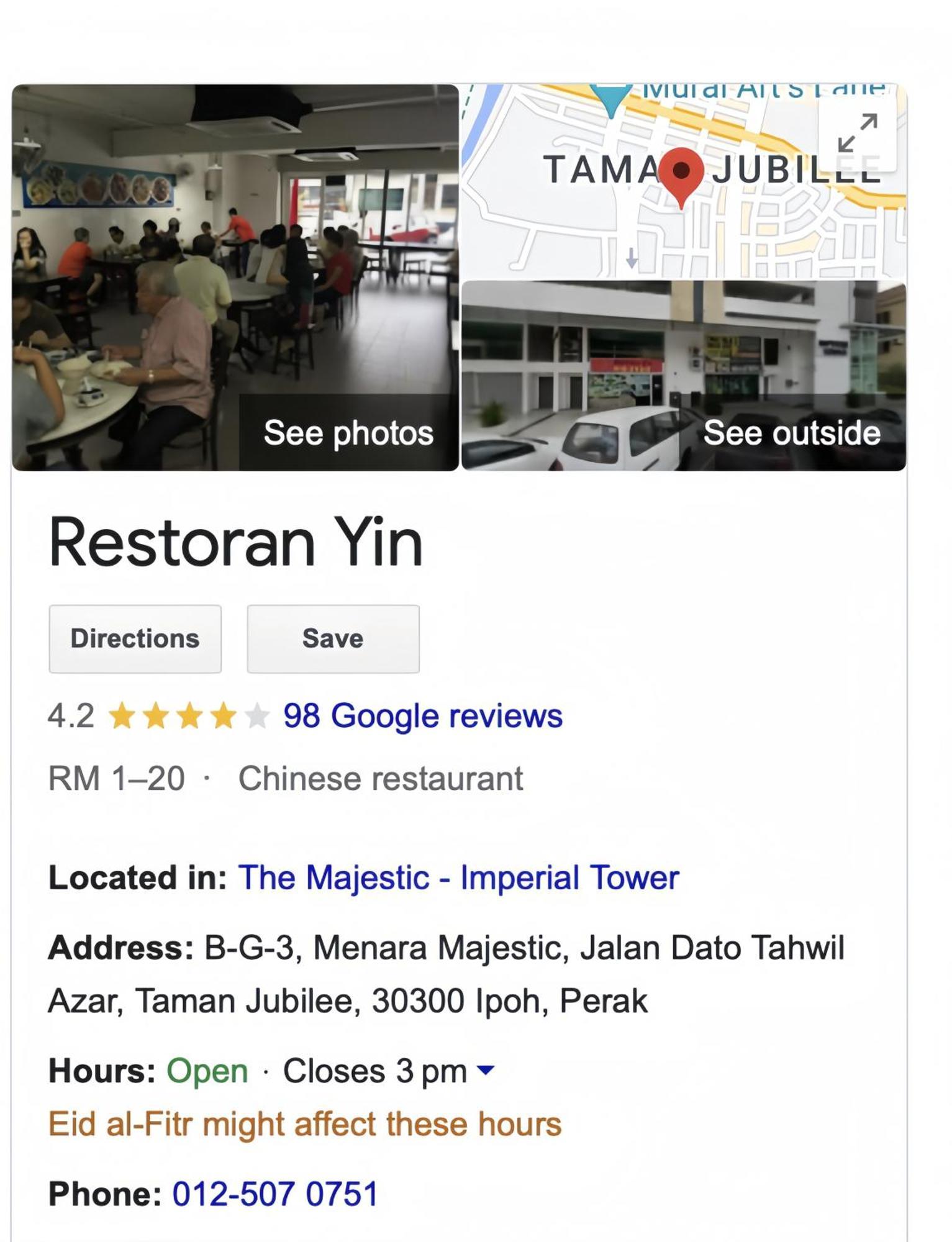 The Majestic Ipoh公寓 外观 照片